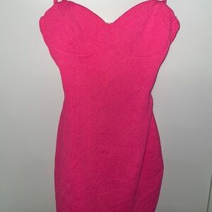 Elegant Pink Strapless Dress